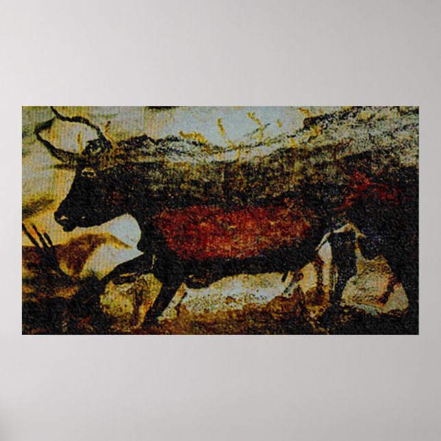 Red Bull of Lascaux Poster (Vorne)