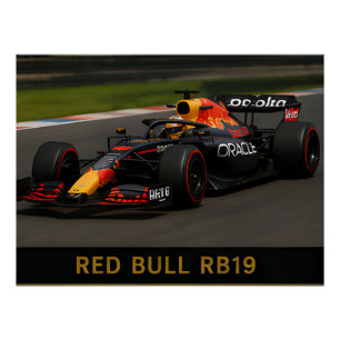Red Bull RB19 Formel-1-Rennwagen Motorsport Poster
