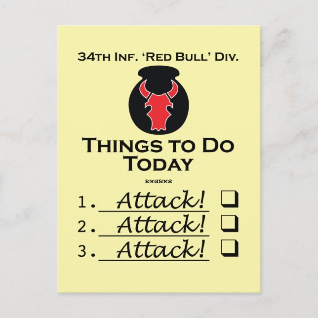 Red Bull Things-to-Do Postcard Postkarte (Vorderseite)