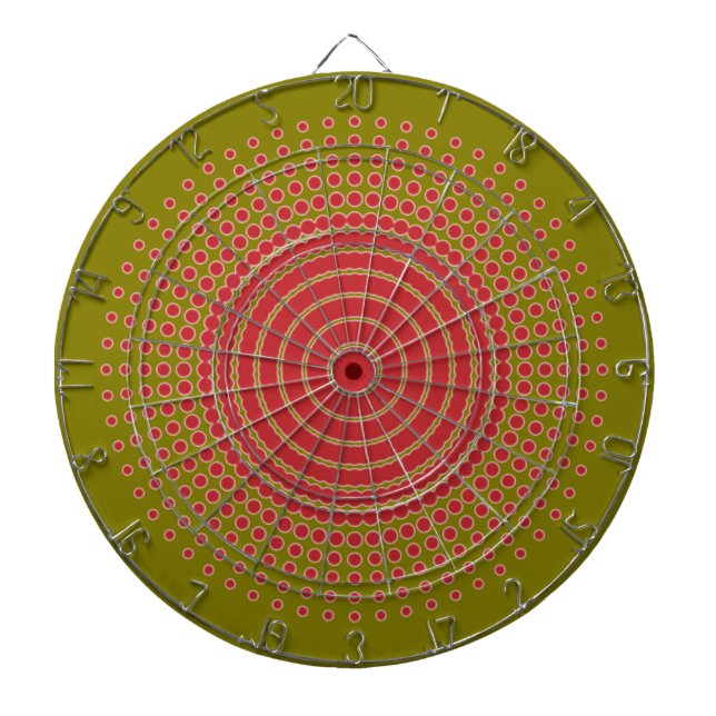Red Bullseye Dart Board Dartscheibe (vorne)