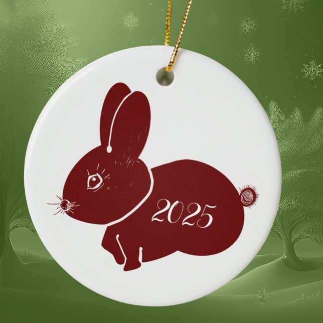 Red Bunnies 2023 Keramik Ornament (Von Creator hochgeladen)