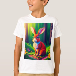 Red Bunny Sitzen auf Gras T-Shirt