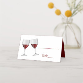 Red Burgundy Champagne Brillen Wedding Platzkarte