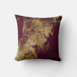 Red Burgundy Not leidende Grungy Gold Vip Kissen