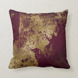 Red Burgundy Not leidende Grungy Gold Vip Kissen