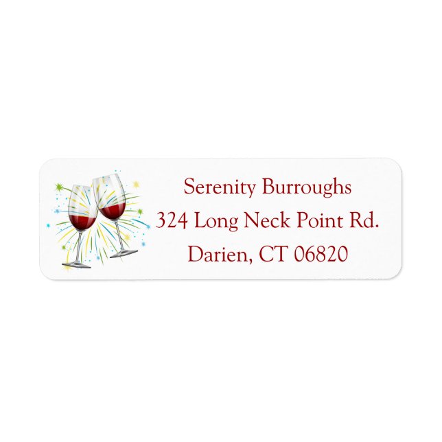 Red Burgundy Wine Champagne Brillen Wedding (Vorne)