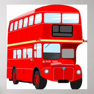 Red Bus Poster