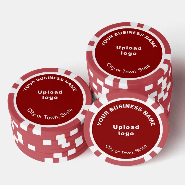 Red Business Brand auf Poker Chips (Stapel)