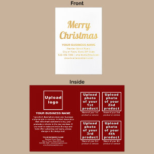 Red Business Brand on Christmas Foil Card Folienkarte