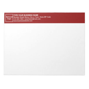 Red Business Brand on Heading of Notepad Notizblock