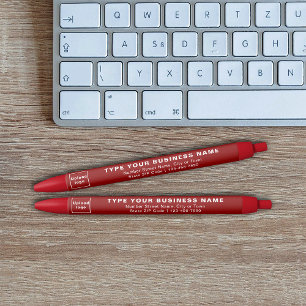 Red Business Brand on Ink Pen Kugelschreiber