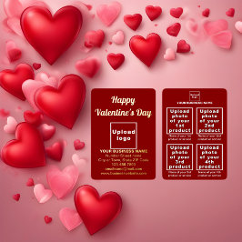 Red Business Brand on Valentine Folien Feiertagskarte