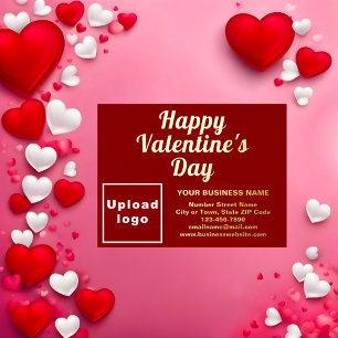 Red Business Brand on Valentine Folien Feiertagspostkarte