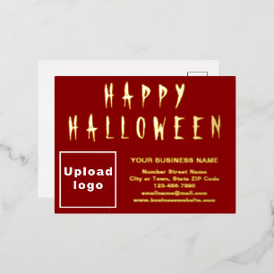 Red Business Brand zu Halloween Folien Feiertagspostkarte