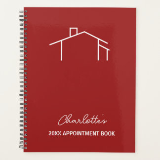 Red Business House Logo Ernennung Buchplaner Planer