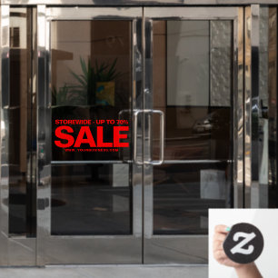 Red Business Website Adresse Einfach verkaufen Fensteraufkleber
