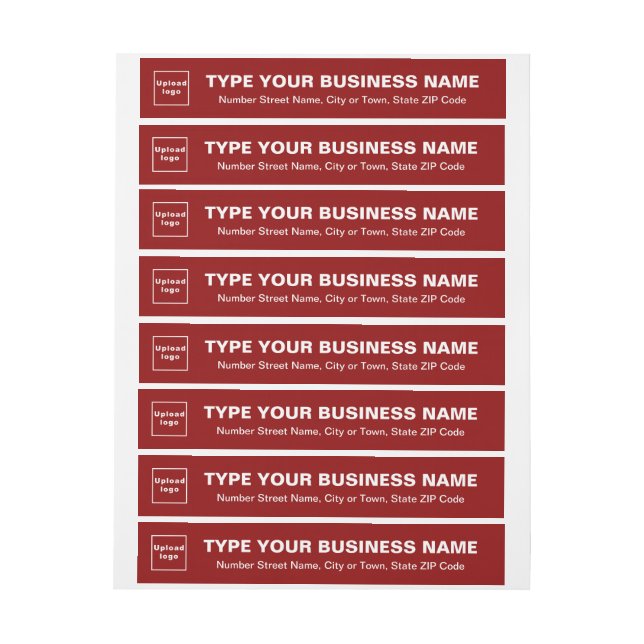 Red Business Wrap rund um das Rücksendeadresse-Lab (Bogen)
