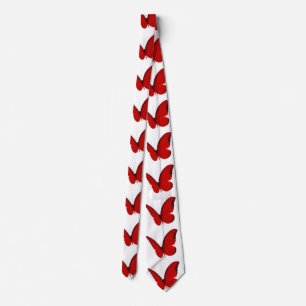 Red Butterflies Neck Tie Krawatte