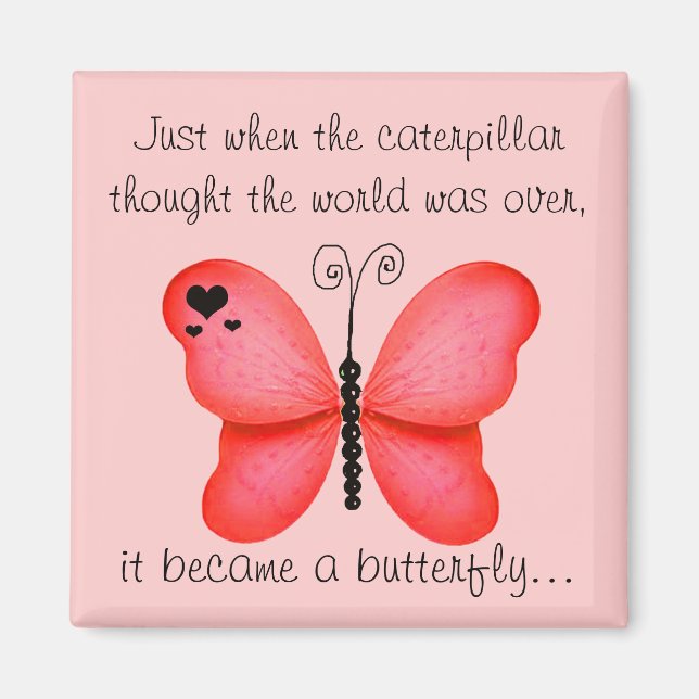 Red Butterfly Magnet (Vorne)