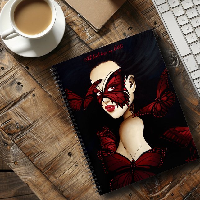 Red Butterfly Masquerade Notizbuch (Von Creator hochgeladen)