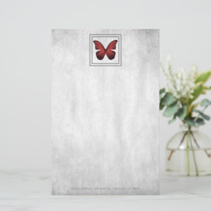 Red Butterfly Personalisiert Stationery Briefpapier