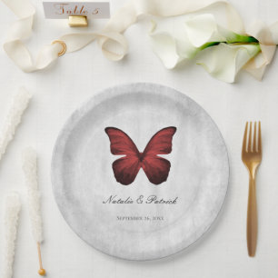 Red Butterfly Wedding Paper Teller