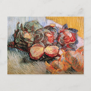 Red Cabbages and Onions by van Gogh Postkarte