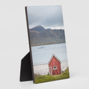 Red Cabin Ramberg Lofoten Fotoplatte