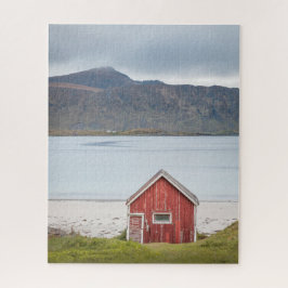 Red Cabin Ramberg Lofoten Puzzle