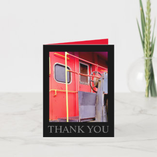 Red Caboose Door Danke-Card Dankeskarte