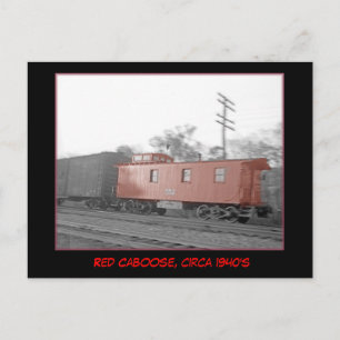 Red Caboose, um die Postkarte der 40er Jahre