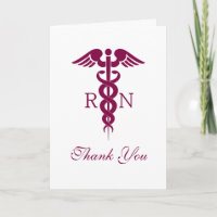 Red Caduceus Nurse Graduate Vielen Dank
