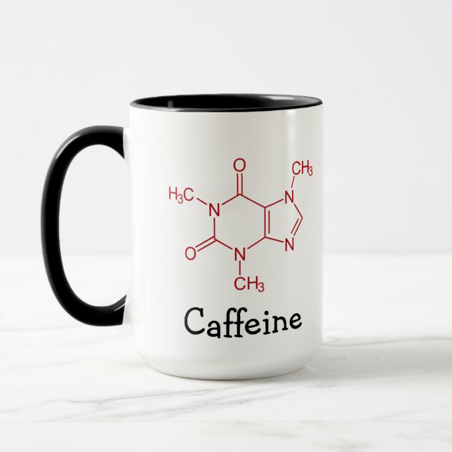 Red Caffein Molecule Tasse (Links)