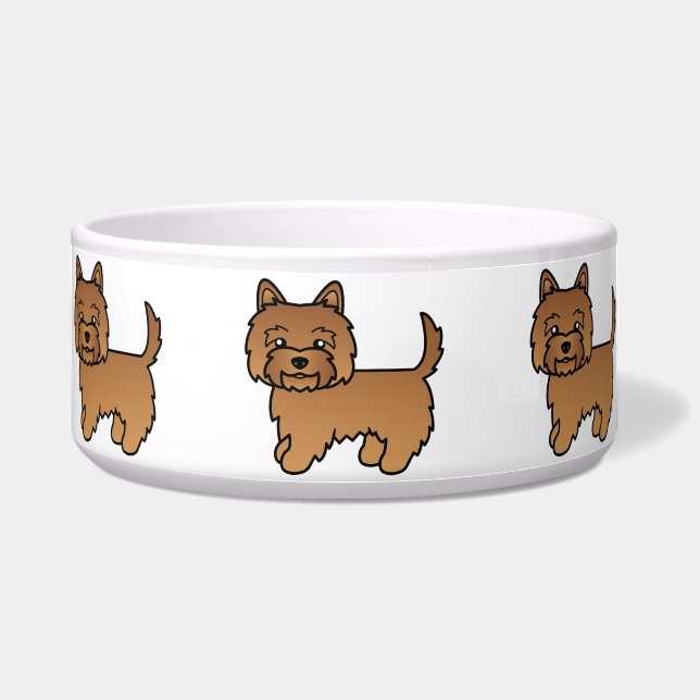 Red Cairn Terrier Cartoon Dog Design Napf (Vorderseite)