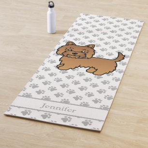 Red Cairn Terrier Cartoon Hund mit Individuelle Na Yogamatte