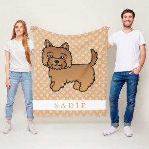 Red Cairn Terrier Dog Illustration & Individuelle Fleecedecke