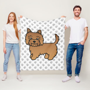 Red Cairn Terrier Niedlich Cartoon Dog Fleecedecke