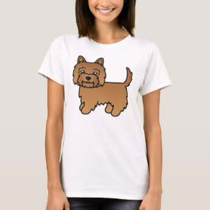 Red Cairn Terrier Niedlich Cartoon Dog T-Shirt