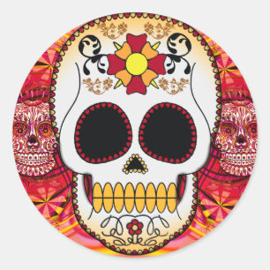 Red Calaveras Sticker