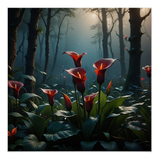 red calla flower poster (Vorderseite)