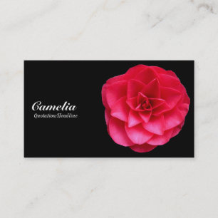 Red Camelia - Schwarz und Dunkelgrau Visitenkarte