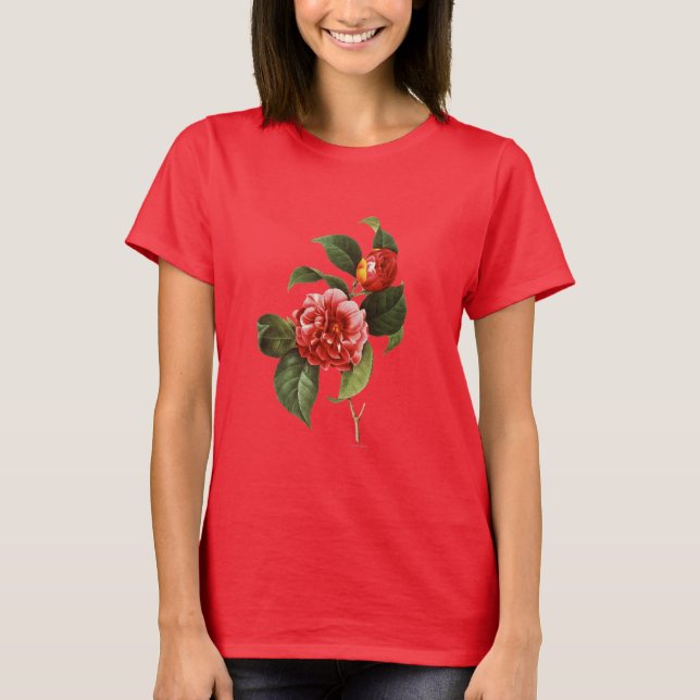 Red Camellia 1833 T-Shirt (Vorderseite)
