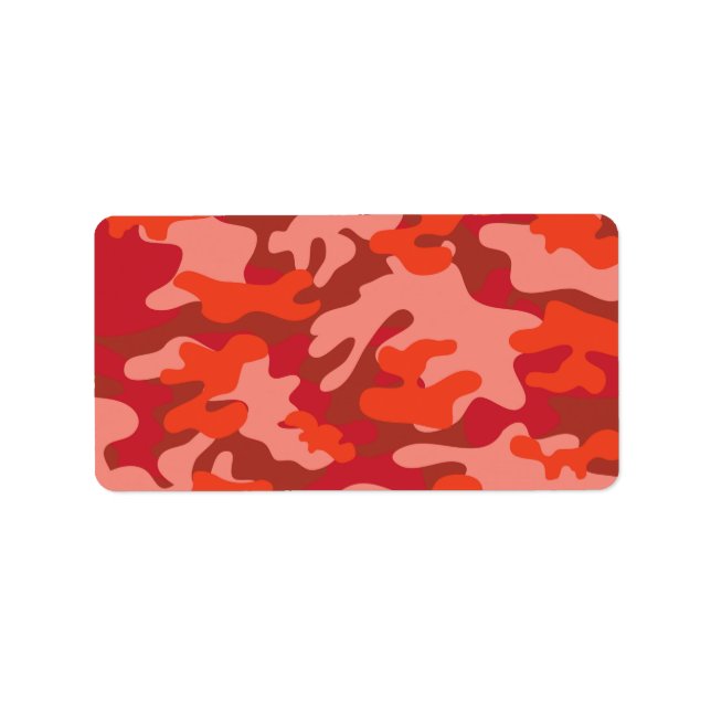 Red Camouflage Adressaufkleber (Vorne)