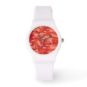 Red Camouflage Armbanduhr