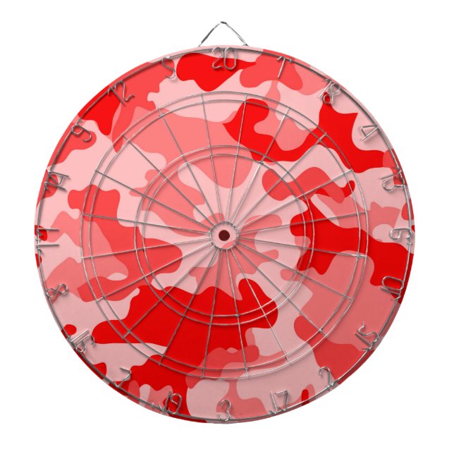Red Camouflage Dartboard Dartscheibe (vorne)