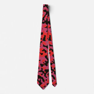 Red Camouflage in Schwarz und Lila Krawatte