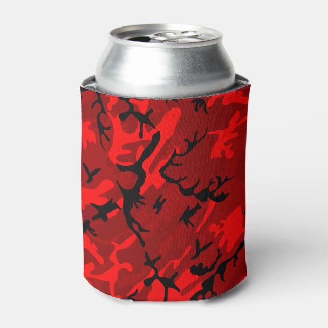 Red Camouflage Pattern Dosenkühler (Kanne Vorderseite)