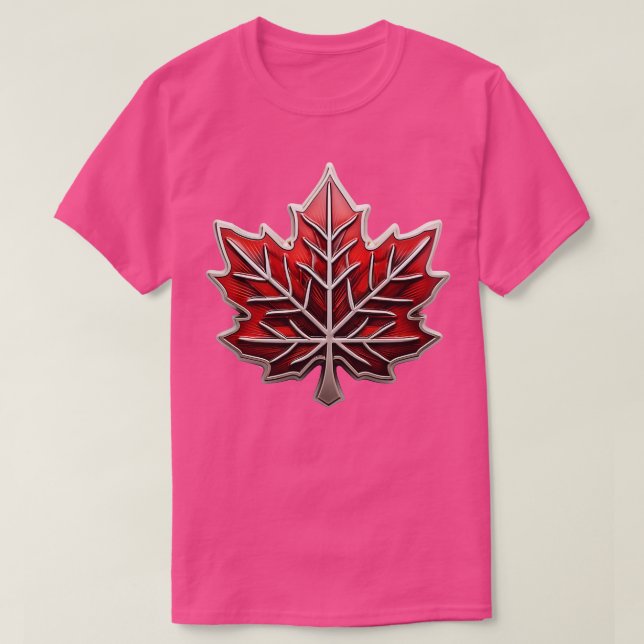 Red Canadian Maple Leaf T-Shirt (Design vorne)
