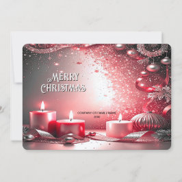 Red Candles Decorative Holiday Card Feiertagskarte