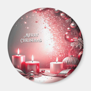 Red Candles Dekorative Weihnachtsfeiertage Magnet